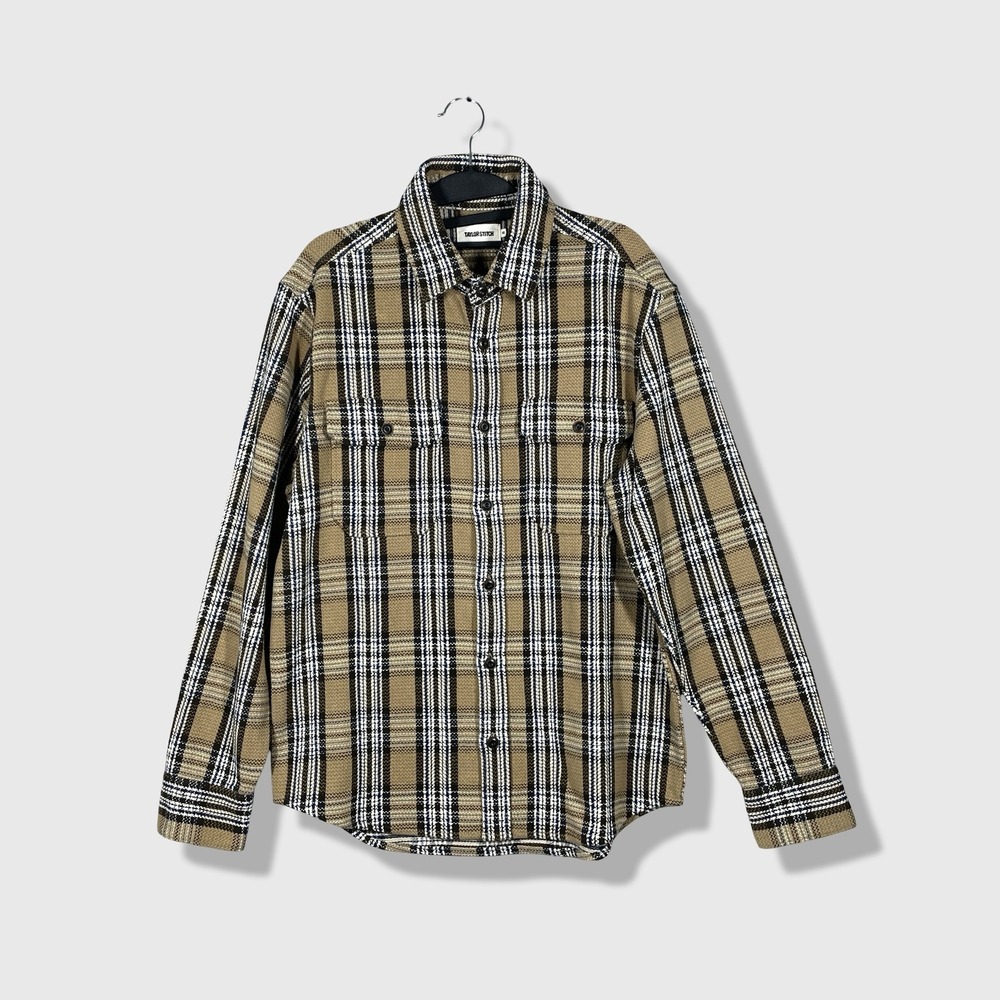 Taylor Stitch Plaid Heavyweight Button Shirt Mens 40 Rugged Workwear Heritage